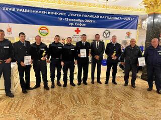 Отборът на ОДМВР-Сливен се класира трети в Националния конкурс „Пътен полицай на годината”