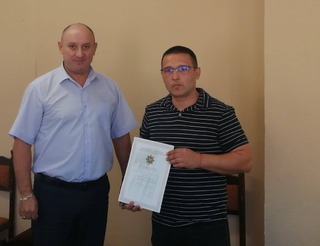 Държавни служители на сектор ФОУССД към ОДМВР-Сливен с награди от министъра на вътрешните работи Бойко Рашков