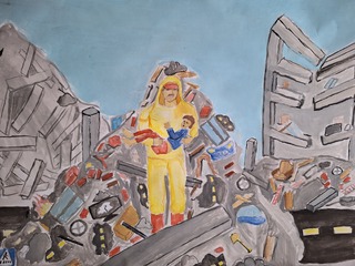 Победители в областният етап на конкурс за детска рисунка „С очите си видях бедата”