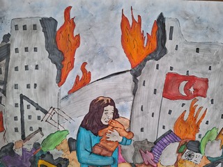 Победители в областният етап на конкурс за детска рисунка „С очите си видях бедата”