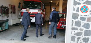 Посещение на Министъра на вътрешните работи Христо Терзийски в Златоград, Мадан и Баните
