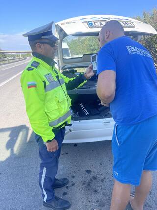 Специализирана операция за контрол на товарните автомобили в района на Вакарел
