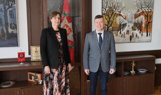 Зам.-ръководителят на дипломатическата мисия на Унгария Бернадет Колар се срещна с ректора на АМВР старши комисар доц. д-р Иван Видолов