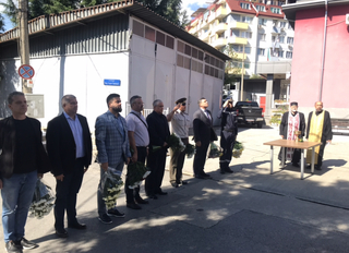 Старши комисар Георги Кандев положи цветя на паметната плоча на полковник Кирил Чамишки