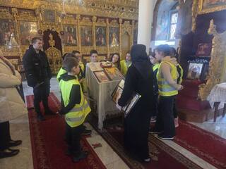 Членовете на Детското полицейско управление в Самоков с урок за вярата и християнските добродетели