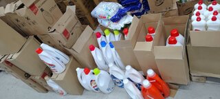 Иззети значително количество перилни и почистващи препарати с неправомерно използвани търговски марки