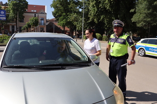 Видин: Пътни полицаи, доброволци от БЧК и журналисти с призив за разумно и отговорно поведение на пътя