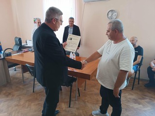 След 38 години служба в системата на МВР Богомил Адамов бе изпратен в заслужен отдих
