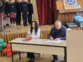 В Първо основно училище „Никола Първанов“ гр. Лом тържествено бе открито Детско полицейско управление
