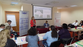 The Deputy Director of the National Police Chief Directorate, Senior Commissioner, PhD Blagorodna Makeva, presented private security measures to future American teachers in Bulgaria