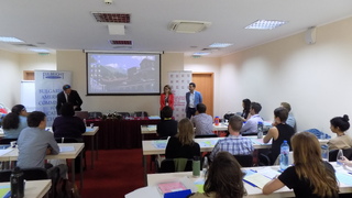 The Deputy Director of the National Police Chief Directorate, Senior Commissioner, PhD Blagorodna Makeva, presented private security measures to future American teachers in Bulgaria