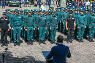 Стажанти, преминали обучение в Центъра за специализация и професионална подготовка в Пазарджик, положиха днес тържествена клетва, преди да се включат в охраната на българската граница